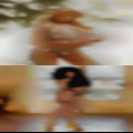 Woman in the army tit